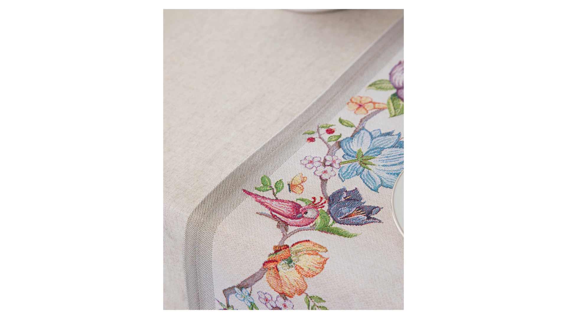 Дорожка для стола Mix&Match Home Магнолия 44х140 см, гобелен, бежевая