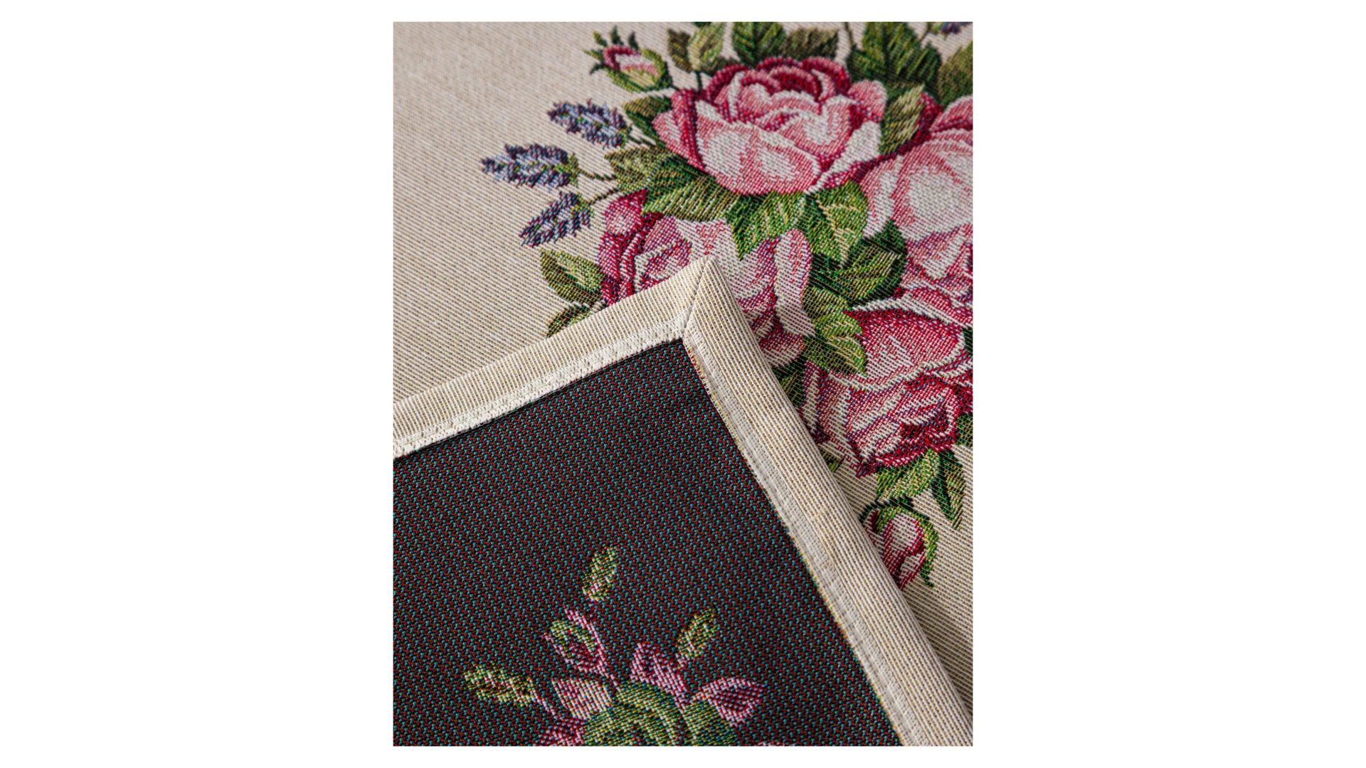 Дорожка для стола Mix&Match Home Розовое утро 44х140 см, гобелен, бежевая