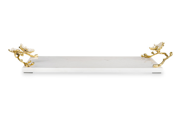 Доска для сыра с ножом Michael Aram Орхидея 44х10 см, мрамор