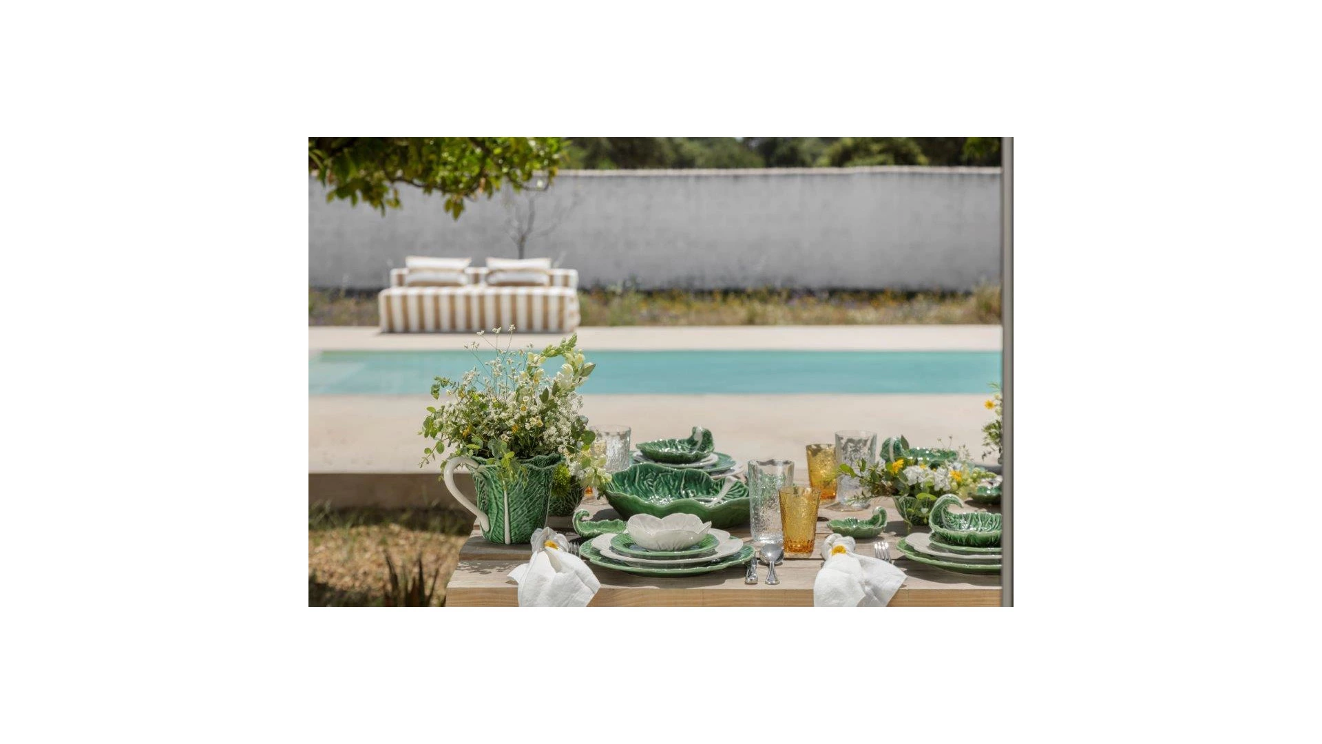 Блюдо для закусок Bordallo Pinheiro Капуста 28 см, керамика