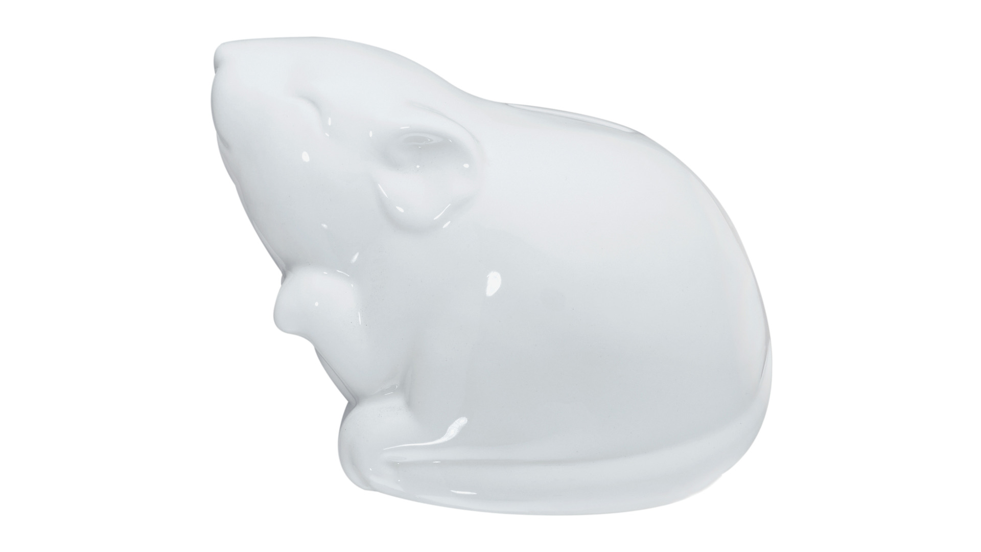 Копилка My Ceramic Story Белая мышка 17 см, керамика