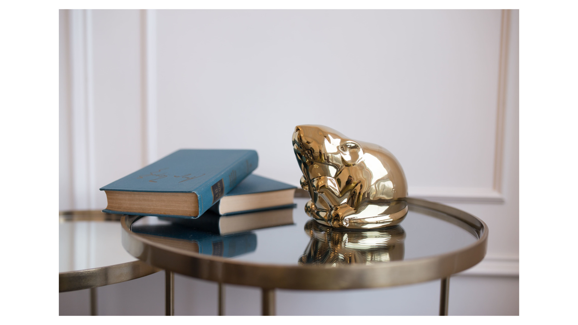 Копилка My Ceramic Story Мышка золотая 17 см, керамика