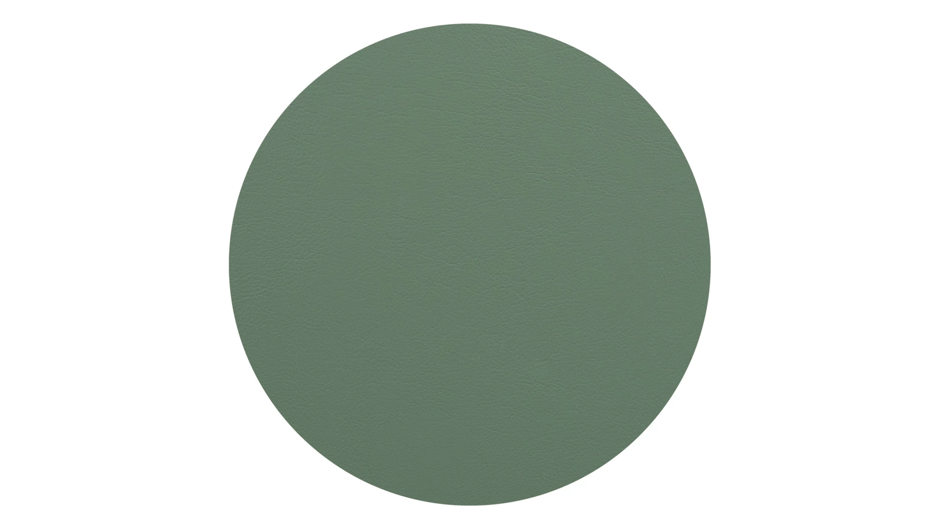 Плейсмат круглый двусторонний ADJ 35 см, кожа натуральная, небесный, эвкалипт