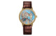 Часы наручные кварцевые Palekh Watch Леопард 3,5 см, горчичные, сталь нержавеющая, кожа натуральная