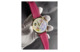 Часы наручные кварцевые Palekh Watch Полет шмеля 4,2 см, фуксия, сталь нержавеющая, кожа натуральная