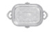 Поднос сервировочный для пирожного Кольчугинский мельхиор 19х13 см с гравировкой и посеребрением, ла