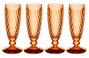 Набор фужеров для шампанского Villeroy & Boch 4 шт, стекло хрустальное, оранжевый