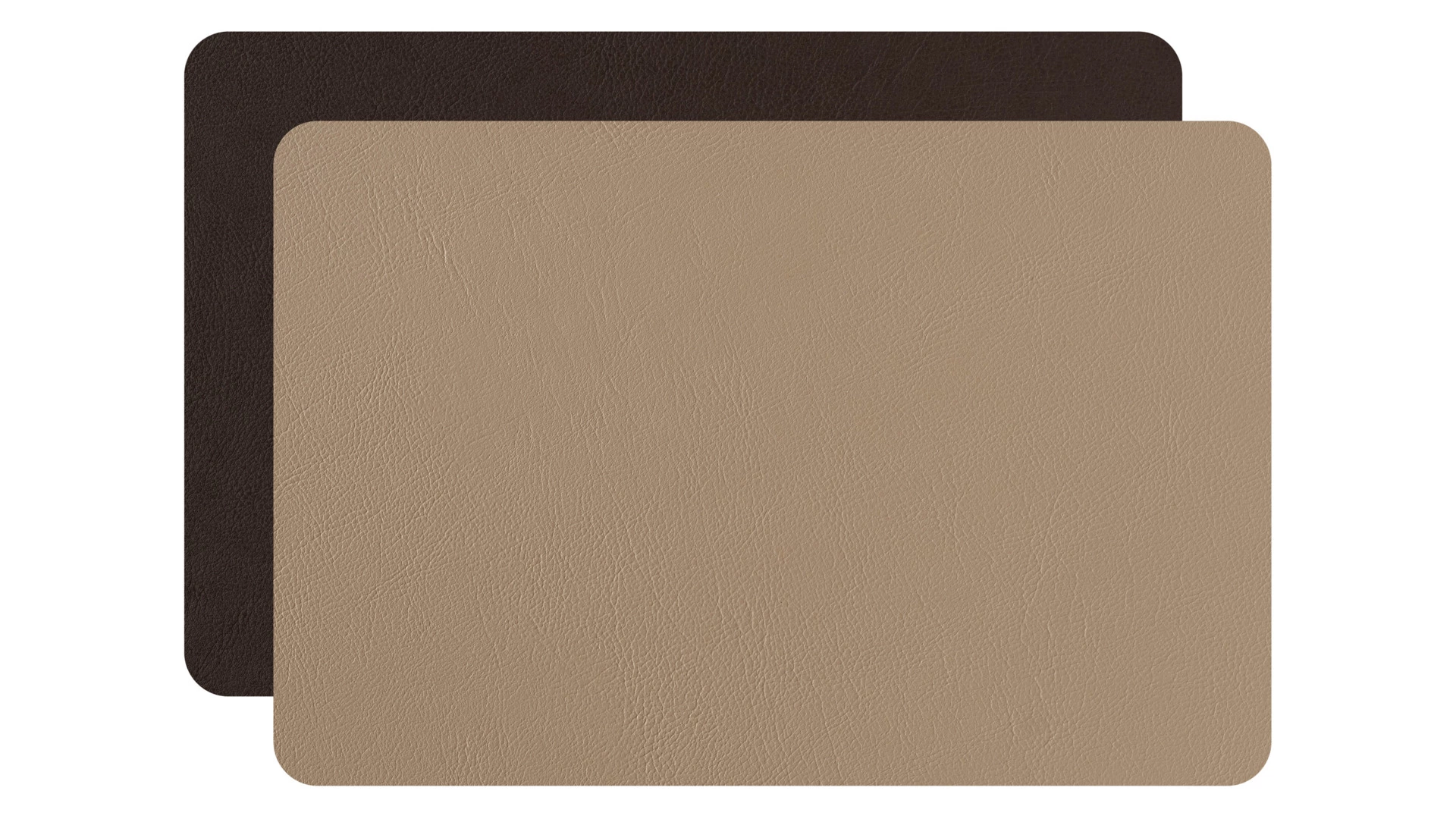 Плейсмат прямоугольный ADJ двусторонний 45х30 см, кожа натуральная, капучино - Sale
