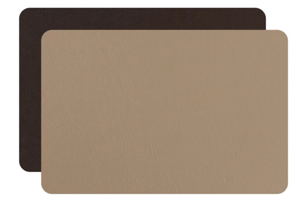 Плейсмат прямоугольный ADJ двусторонний 45х30 см, кожа натуральная, капучино - Sale