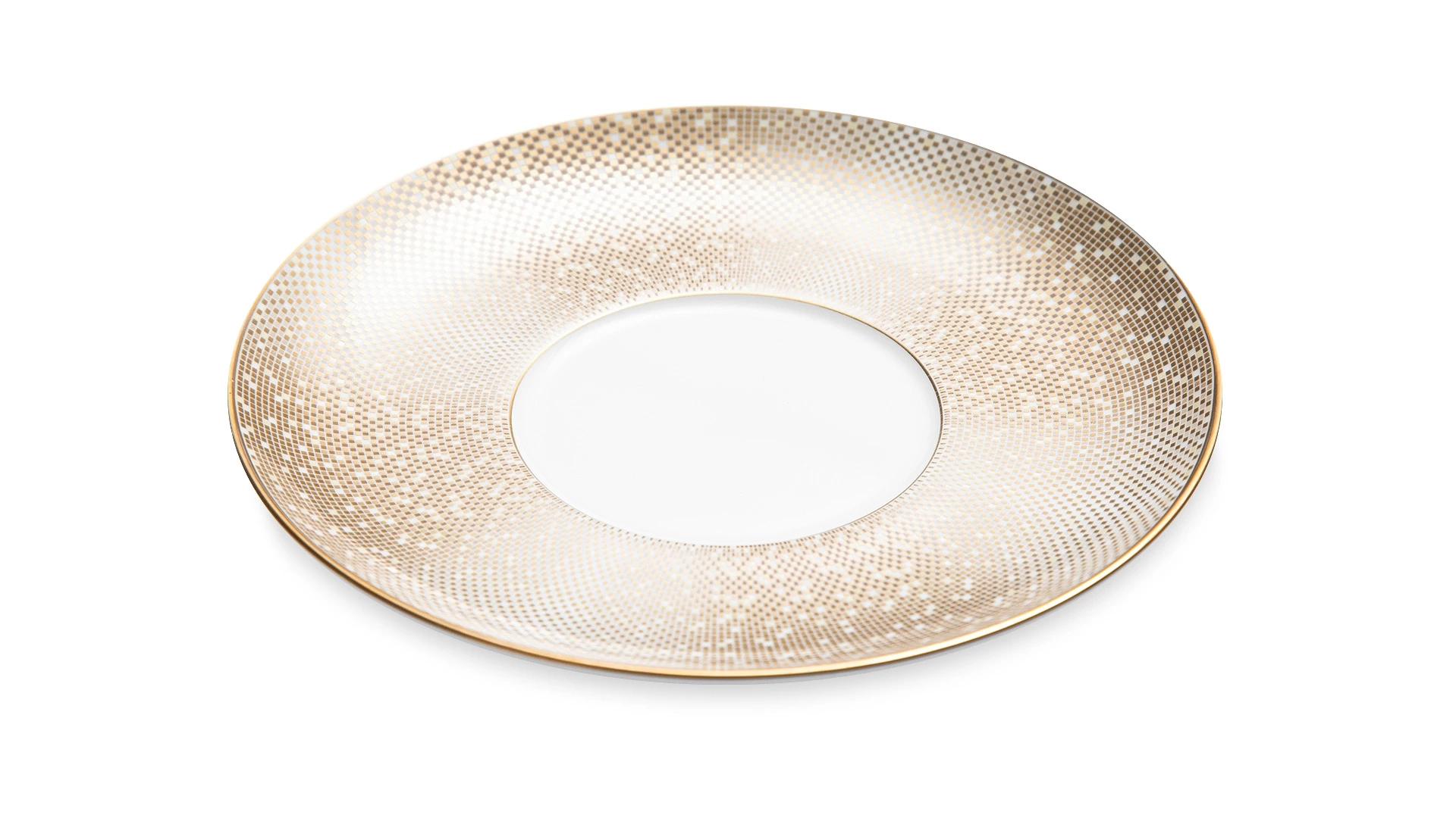 Блюдце для чашки чайной Narumi Золотая пыль 16 см, фарфор костяной