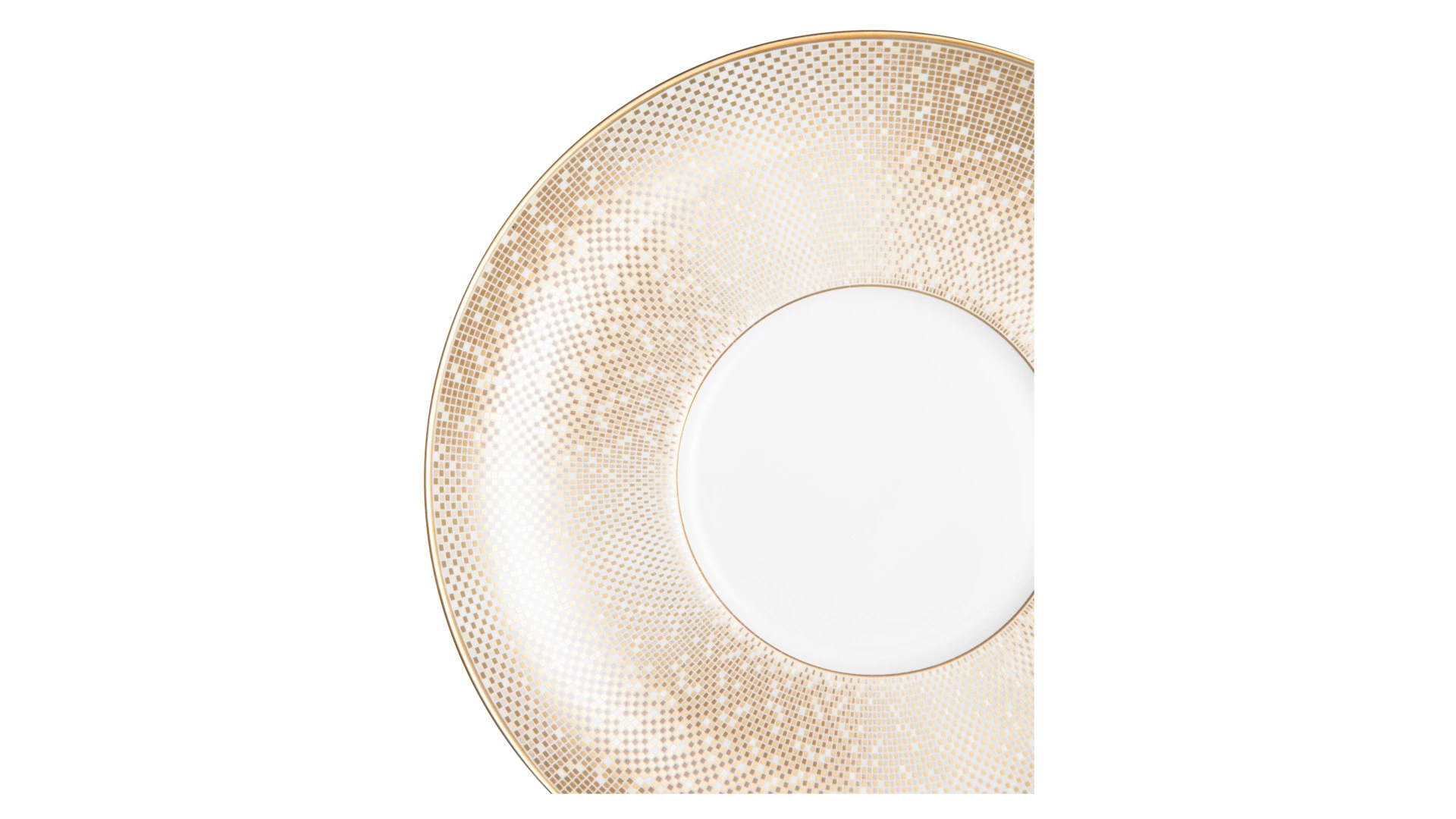 Блюдце для чашки чайной Narumi Золотая пыль 16 см, фарфор костяной