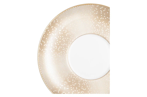 Блюдце для чашки чайной Narumi Золотая пыль 16 см, фарфор костяной