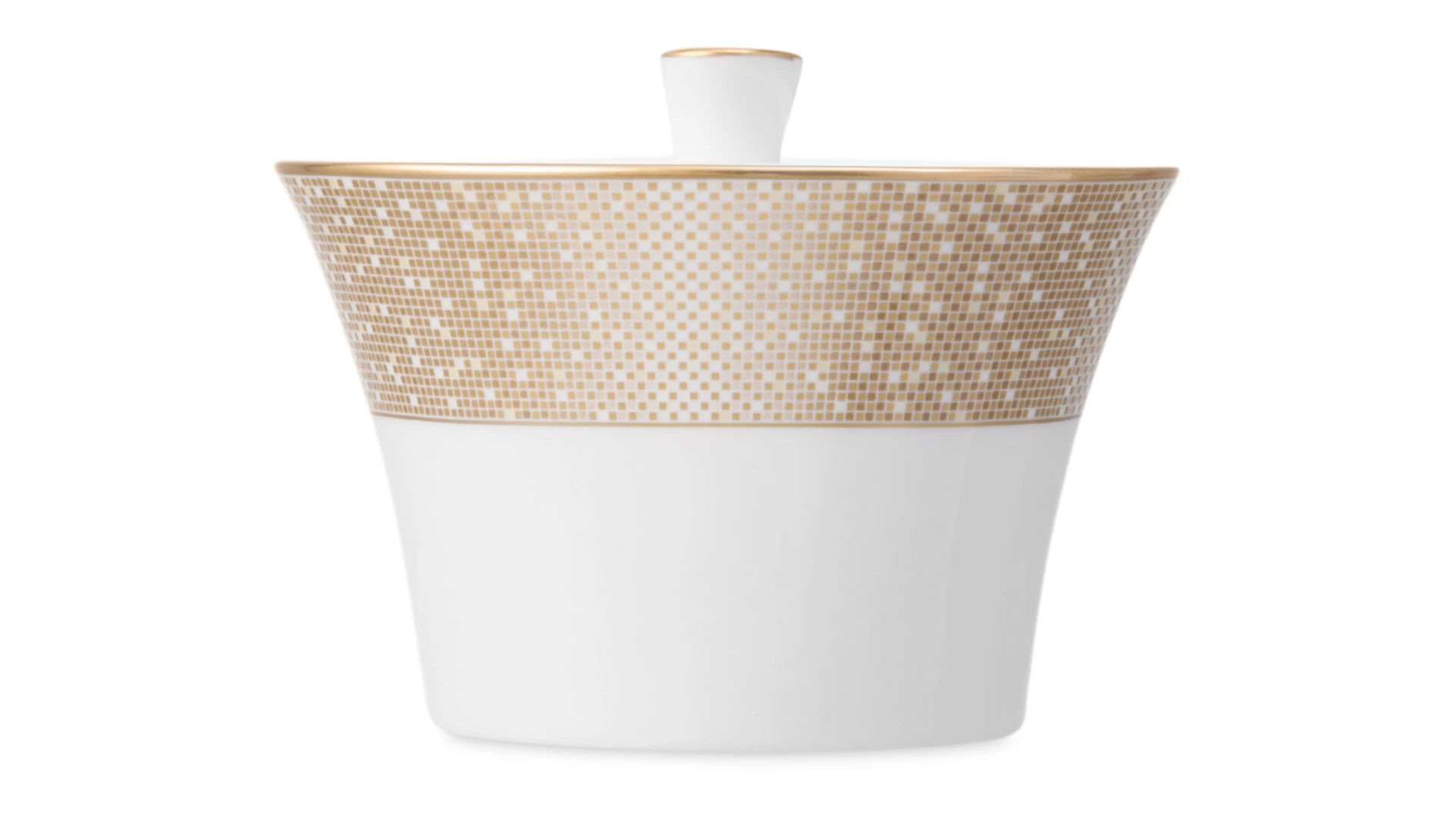 Сахарница Narumi Золотая пыль 250 мл, фарфор костяной