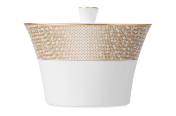 Сахарница Narumi Золотая пыль 250 мл, фарфор костяной