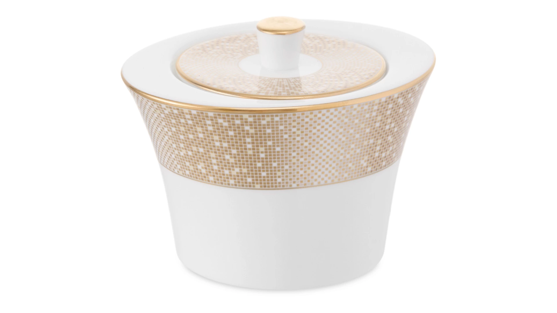 Сахарница Narumi Золотая пыль 250 мл, фарфор костяной