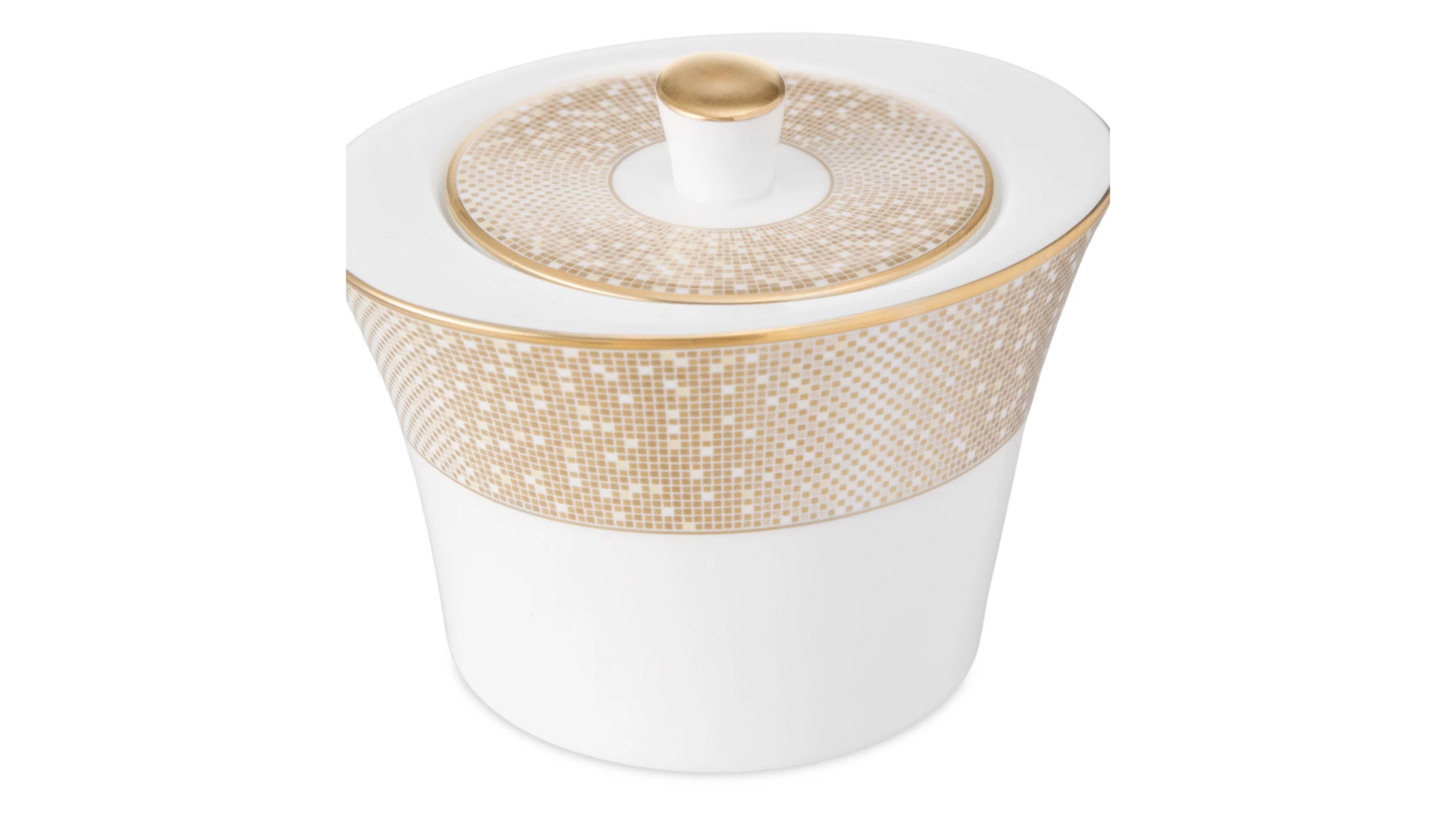 Сахарница Narumi Золотая пыль 250 мл, фарфор костяной