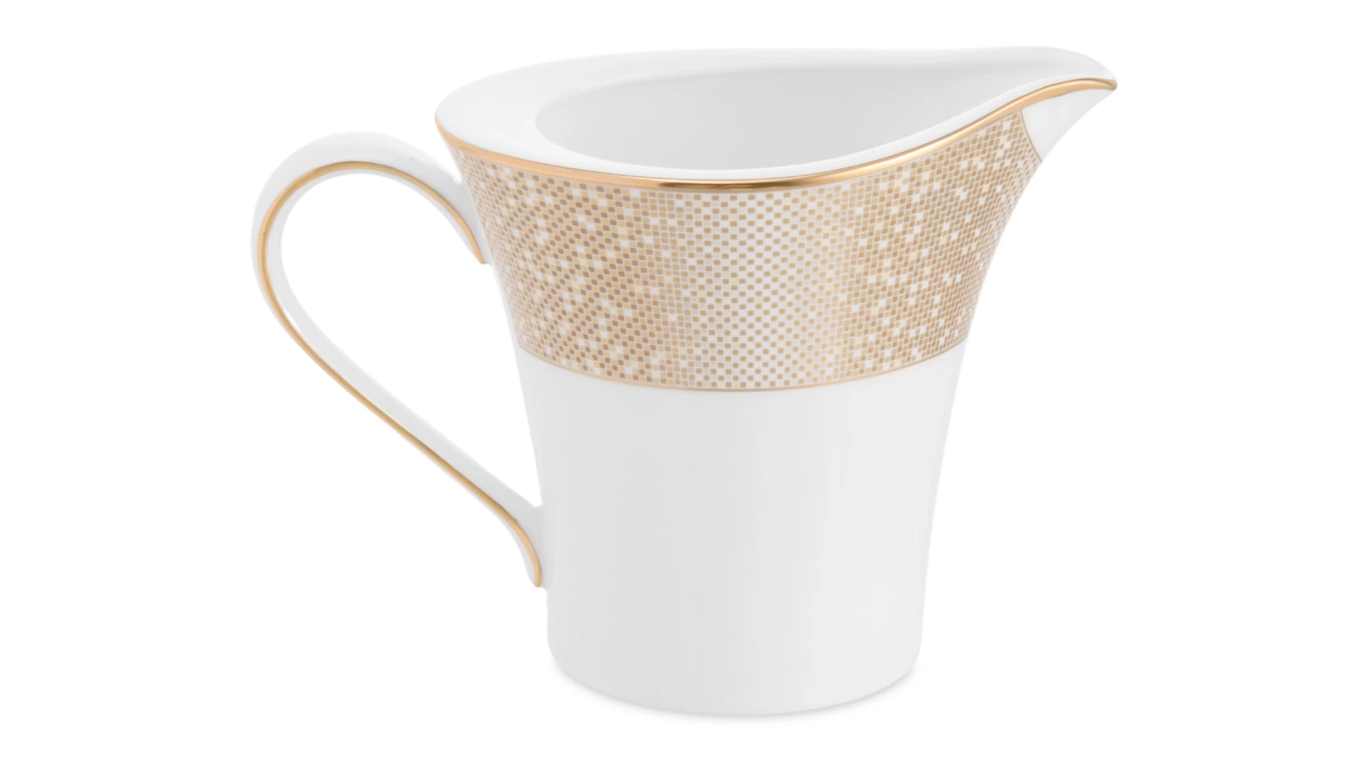 Молочник Narumi Золотая пыль 290 мл, фарфор костяной