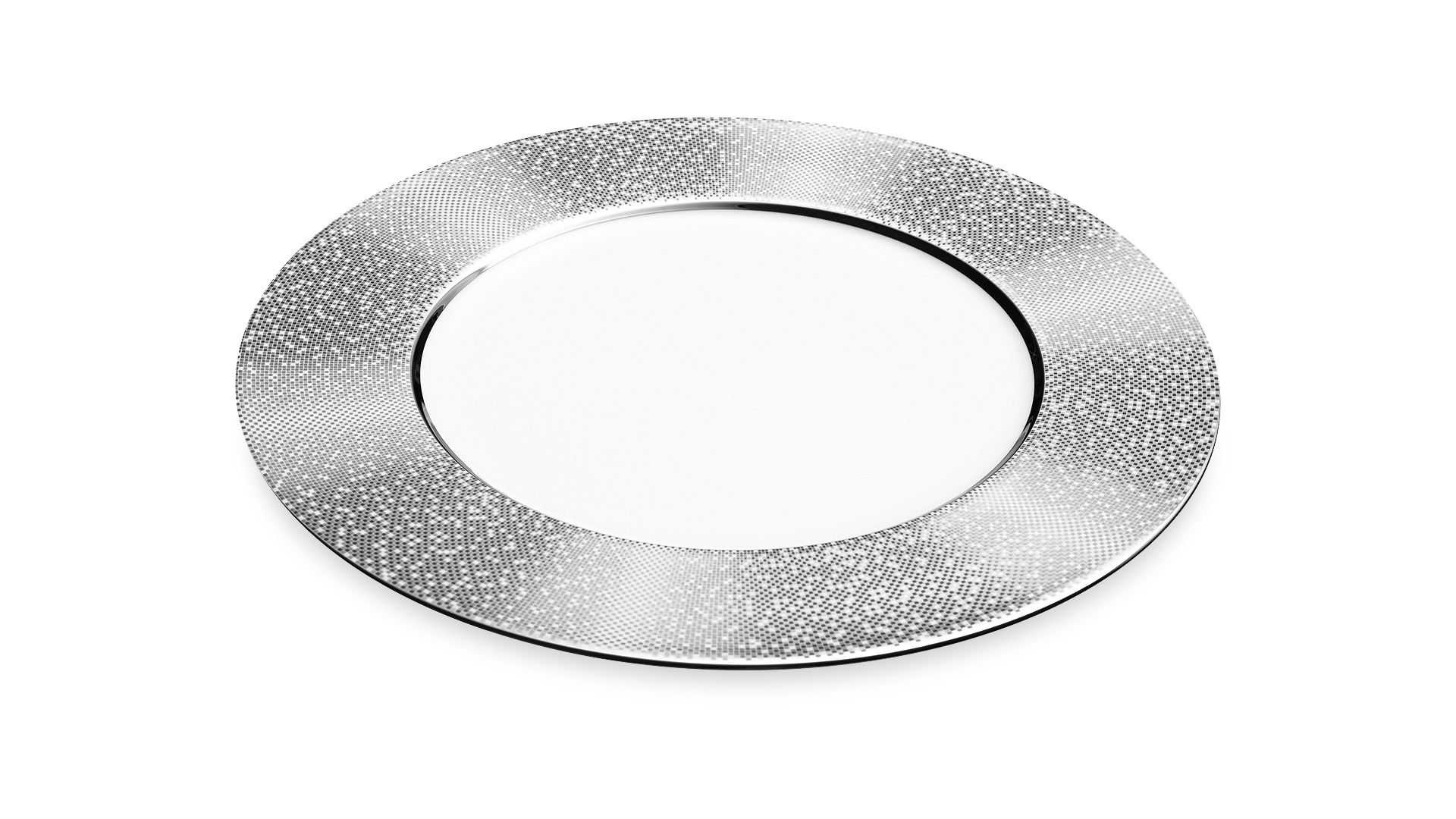 Тарелка обеденная Narumi Платиновая пыль 27 см, фарфор костяной