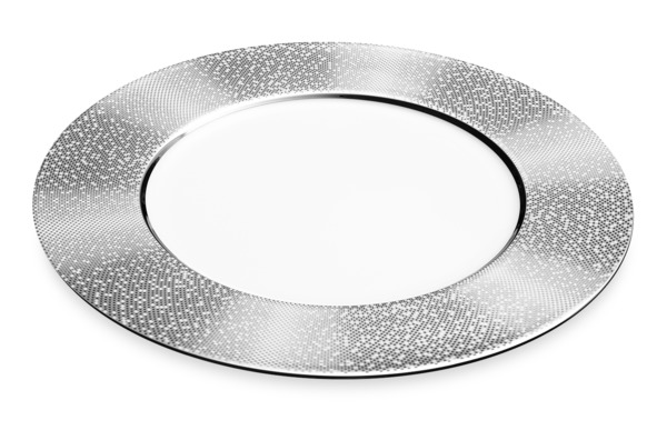 Тарелка обеденная Narumi Платиновая пыль 27 см, фарфор костяной