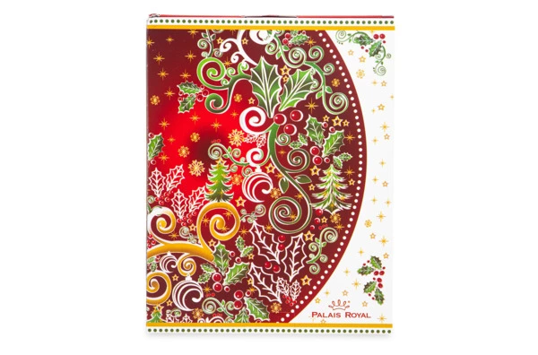 Блюдо овальное Lamart Palais Royal Рождественская Омела 28х22 см, борт волна, фарфор