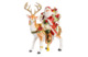 Фигурка новогодняя Lamart Fitz& Floyd  Дед Мороз верхом на олене 33х42 см, керамика, ручная роспись