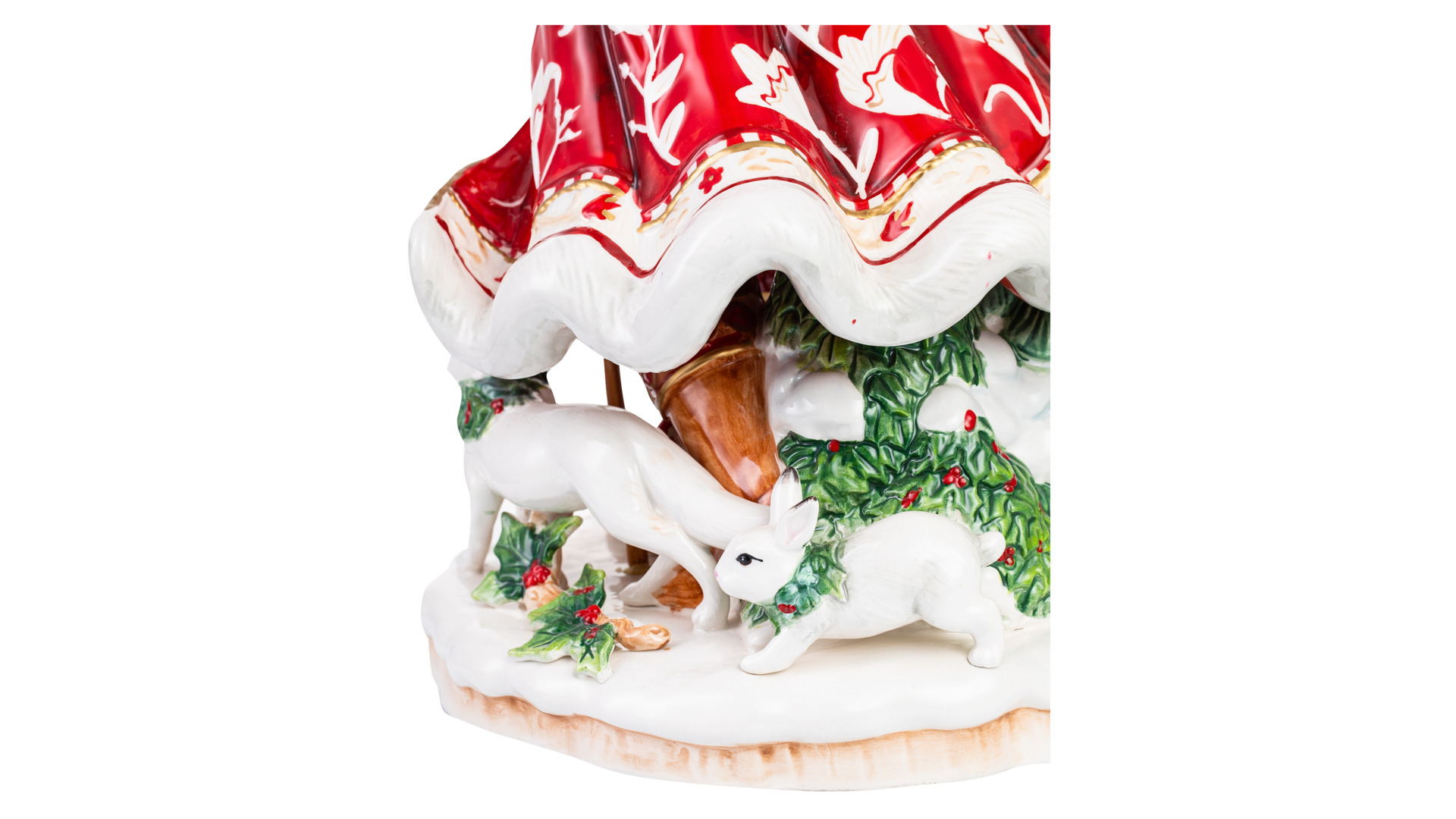 Фигурка новогодняя Lamart Fitz& Floyd Дед Мороз с животными 47 см, керамика, ручная роспись