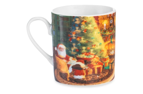 Набор чашек кофейных с блюдцами Lamart Noel Сюрприз Подарки Санты, фарфор,  6 шт, п/к