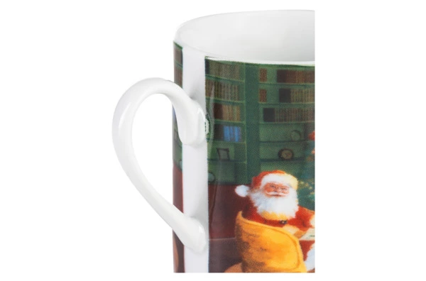 Набор чашек кофейных с блюдцами Lamart Noel Сюрприз Подарки Санты, фарфор,  6 шт, п/к