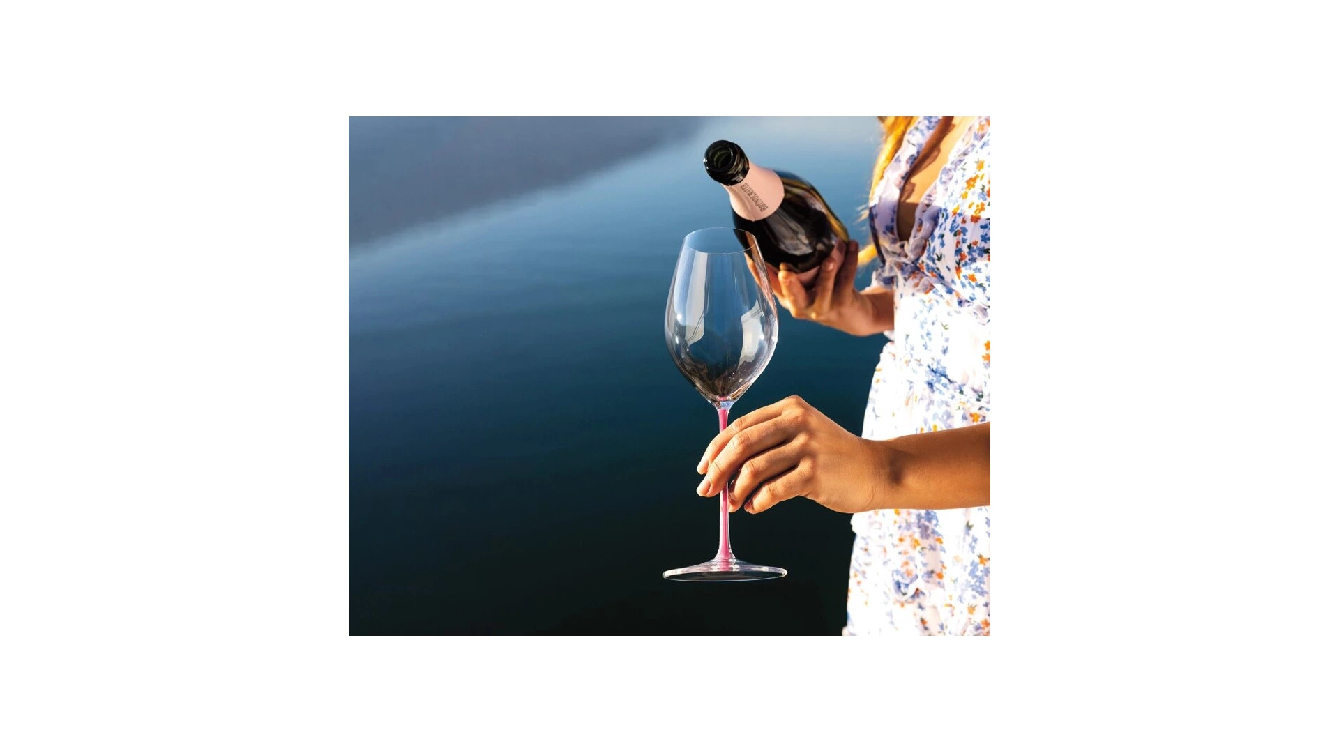 Бокал для шампанского Riedel Fatto a Mano Champagne 459мл, лиловая ножка, ручная работа, хрусталь