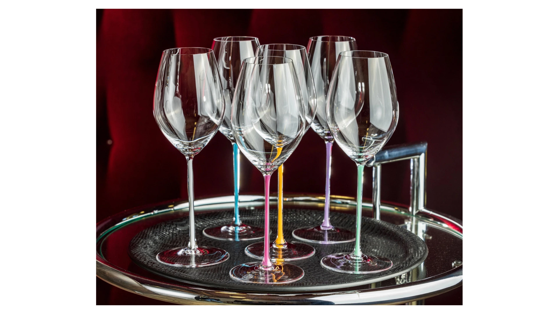 Бокал для шампанского Riedel Fatto a Mano Champagne 459мл, оранжевая ножка, ручная работа, хрусталь