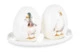 Набор из солонки и перечницы на подставке Royal Worcester Забавная фауна Утки 8 см, фарфор костяной