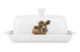 Маслёнка с крышкой Royal Worcester Забавная фауна Буренка 18,3 см, фарфор костяной