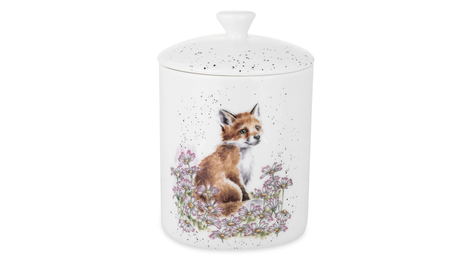 Банка для хранения с крышкой Royal Worcester Забавная фауна Лиса 14х10 см, фарфор костяной