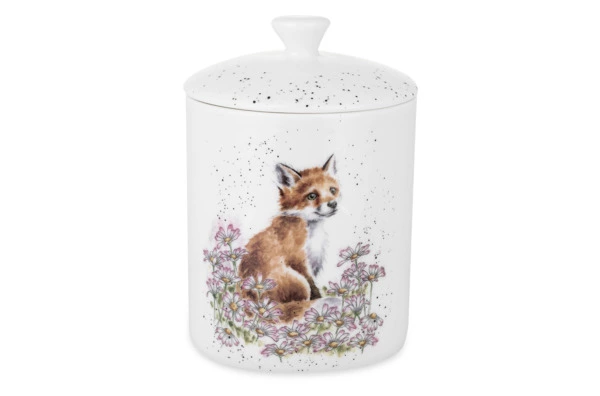 Банка для хранения с крышкой Royal Worcester Забавная фауна Лиса 14х10 см, фарфор костяной