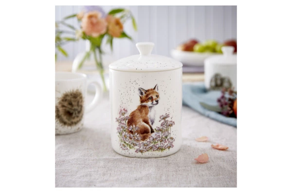 Банка для хранения с крышкой Royal Worcester Забавная фауна Лиса 14х10 см, фарфор костяной