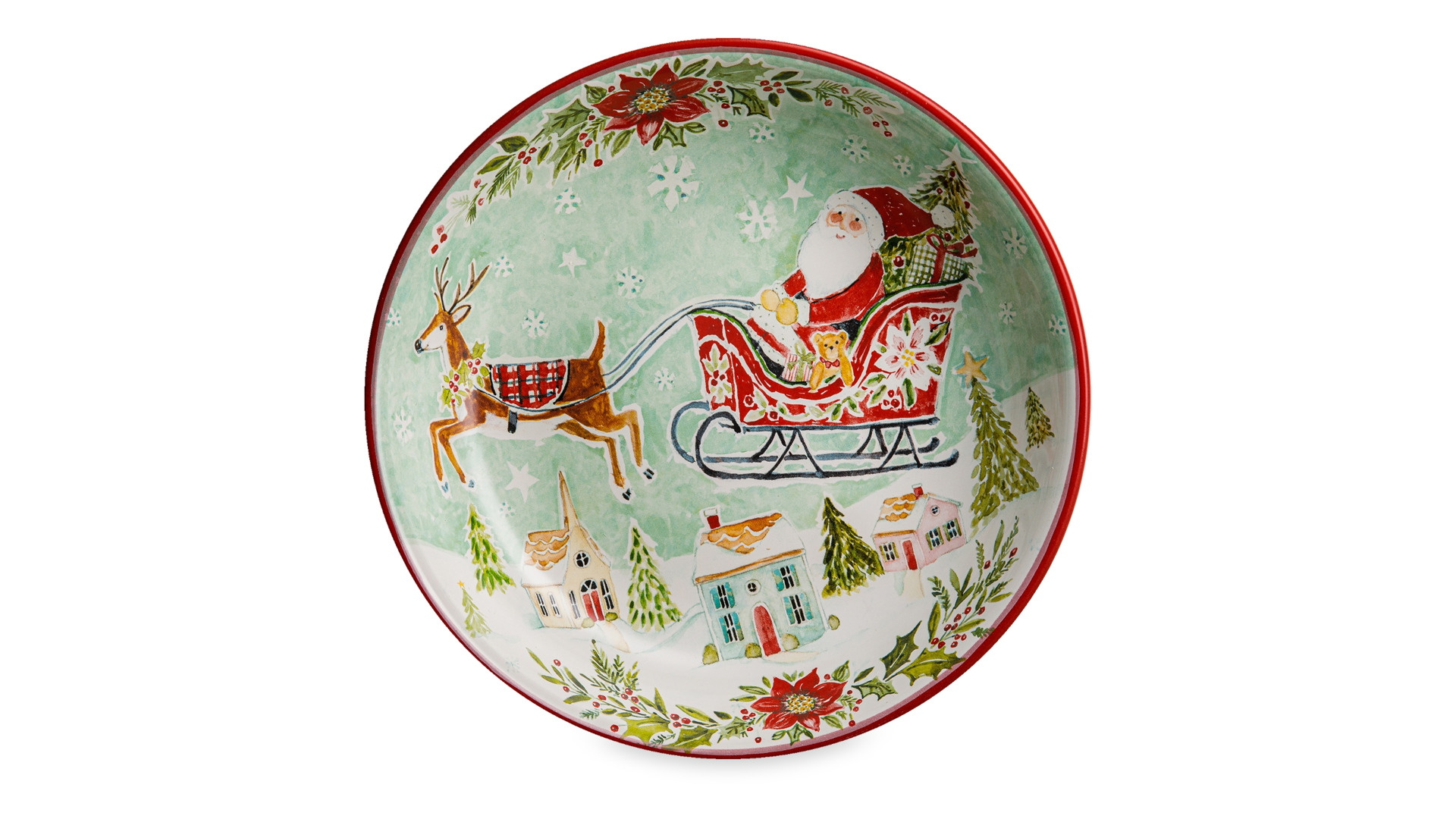 Тарелка суповая Certified Int. Счастливое Рождество 23 см, керамика