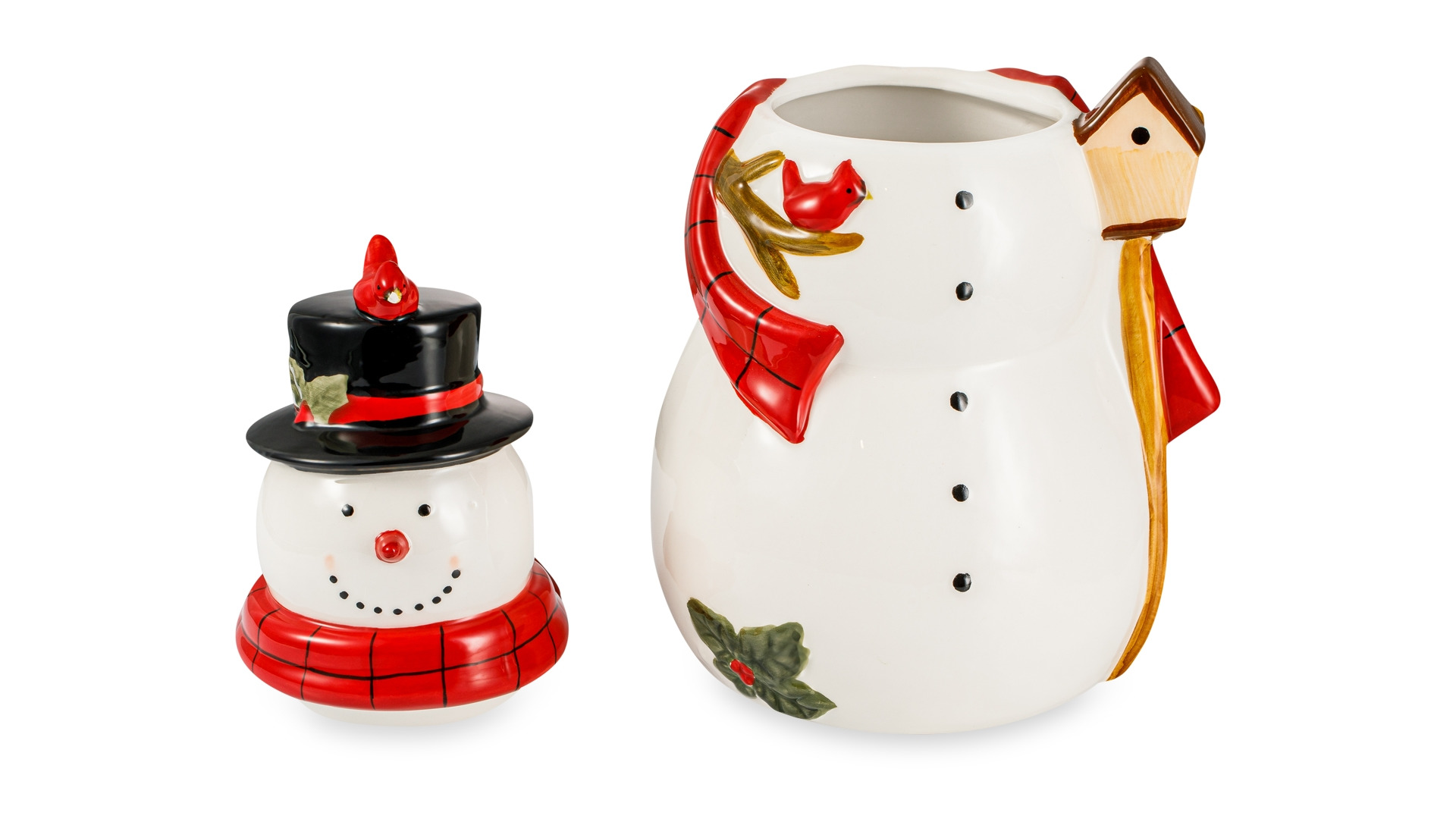 Банка для печенья 3D Certified Int. Счастливое Рождество Снеговик, керамика