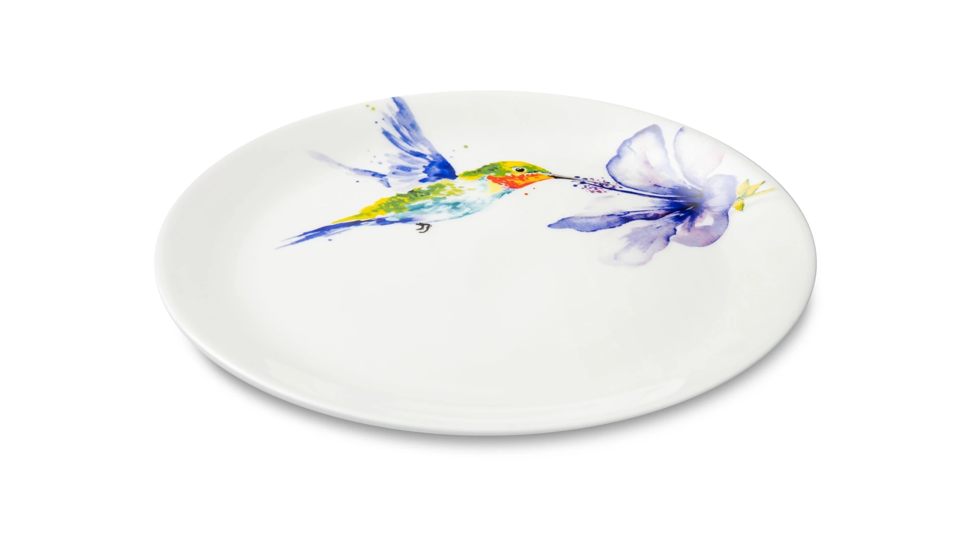 Тарелка закусочная Roy Kirkham Колибри 20 см, фарфор костяной