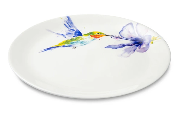 Тарелка закусочная Roy Kirkham Колибри 20 см, фарфор костяной