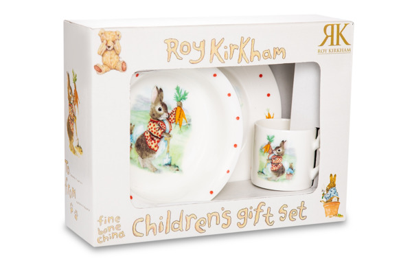 Набор детской посуды Roy Kirkham Кролики 3 предмета, фарфор костяной, п/к