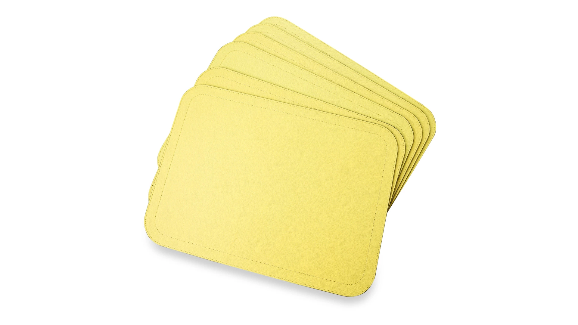 Набор салфеток подстановочных с закругленными углами GioBagnara Ванни 46х34 см, 2 строчки, лимонный