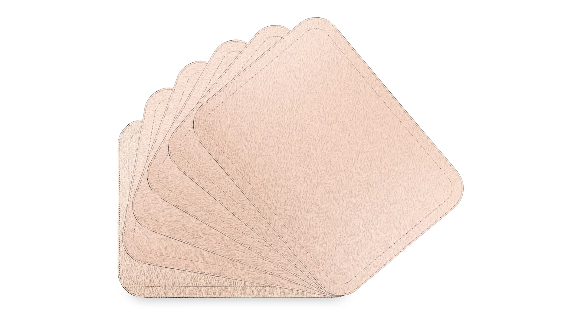 Набор салфеток подстановочных с закругленными углами GioBagnara Ванни 46х34 см, 6 шт, светло-розовый