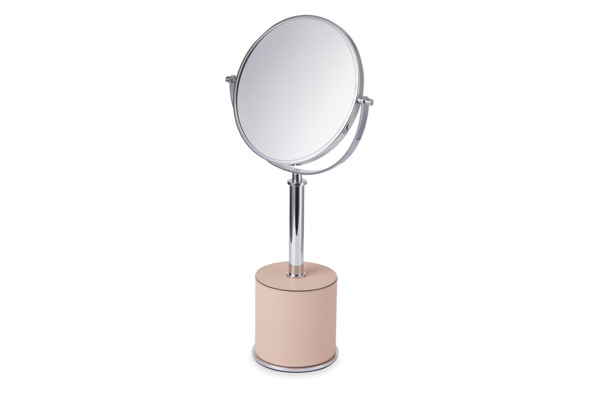 Зеркало для макияжа GioBagnara Позитано 21,5х11 см, h44 см, светло-розовое