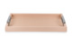 Поднос прямоугольный с ручками GioBagnara Виктор 34,5х44,5 см, светло-розовый