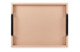 Поднос прямоугольный с ручками GioBagnara Виктор 34,5х44,5 см, светло-розовый