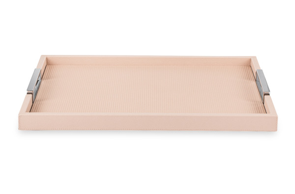 Поднос прямоугольный с ручками GioBagnara Виктор 44х54 см, светло-розовый