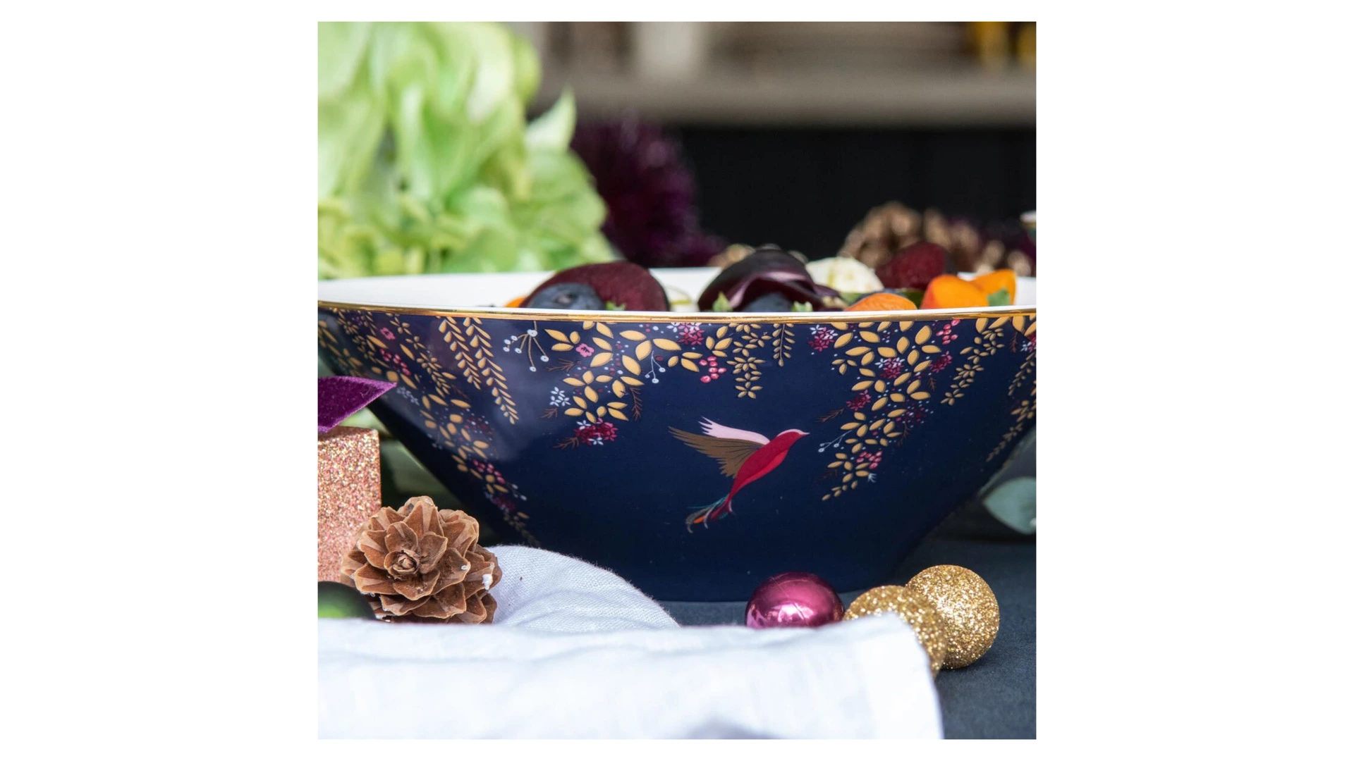 Салатник Portmeirion Сара Миллер Челси 20 см, фарфор, синий, п/к