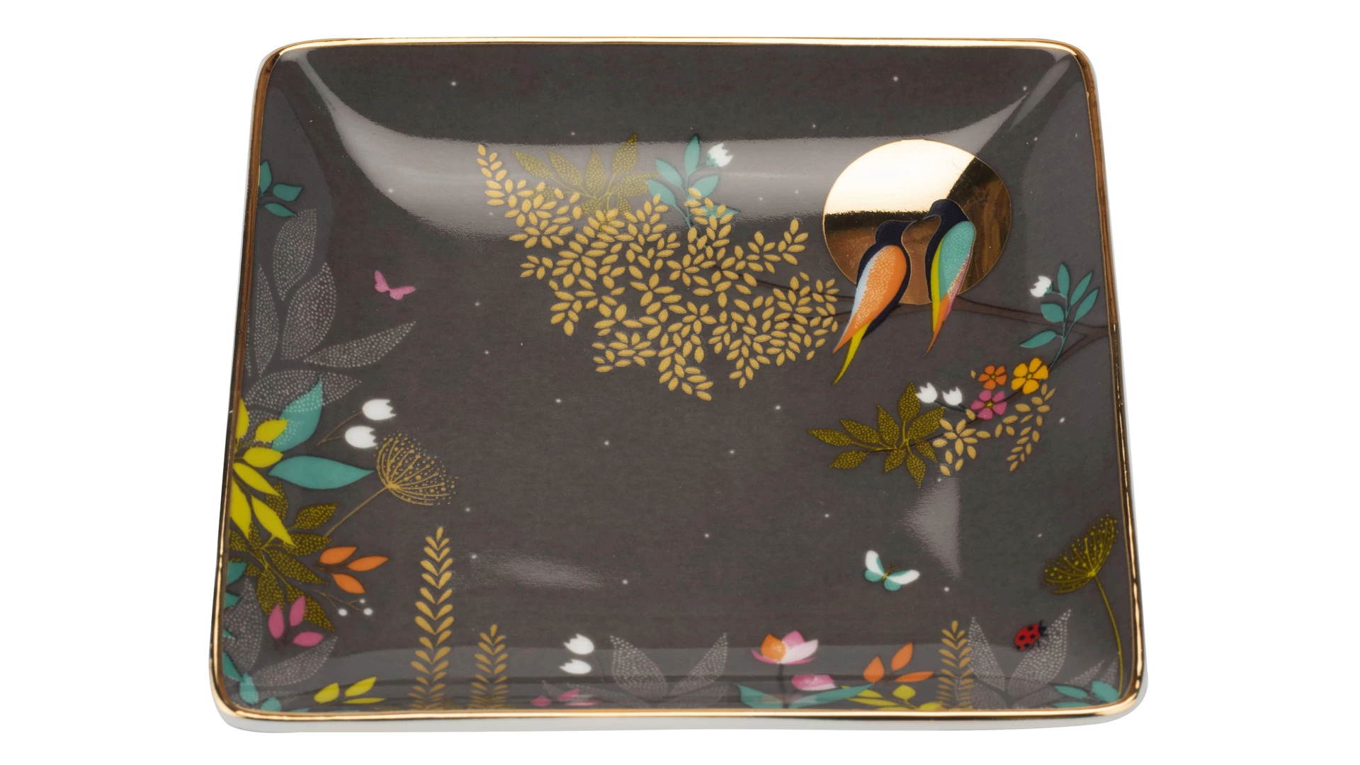 Набор мелочниц квадратных Portmeirion Сара Миллер Челси 11 см, фарфор, 3 шт, 3 цвета, п/к