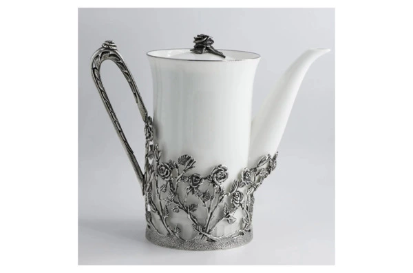 Набор кофейный в футляре АргентА Роза 4 предмета 578,57 г, серебро 925