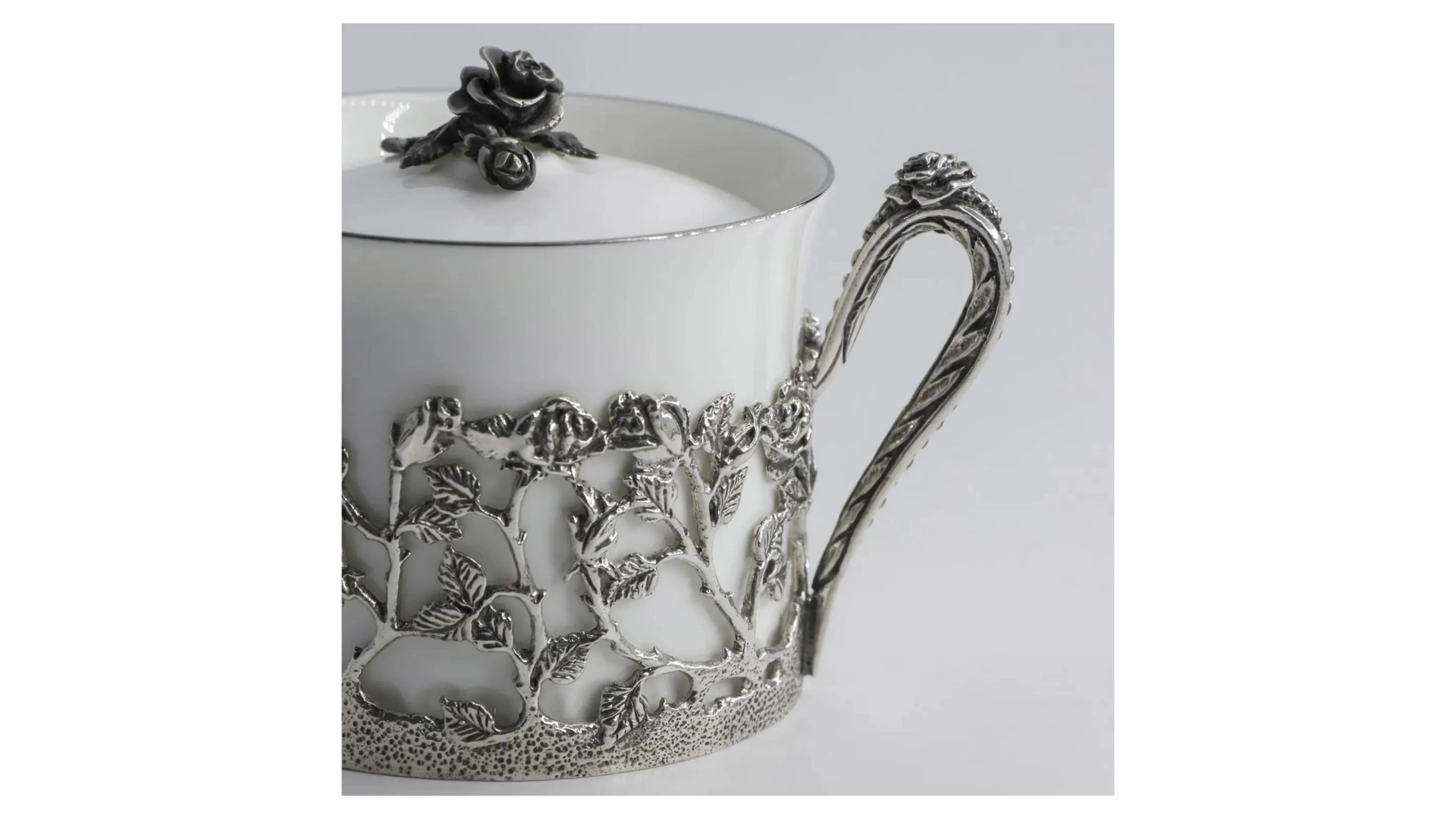 Набор кофейный в футляре АргентА Роза 4 предмета 578,57 г, серебро 925